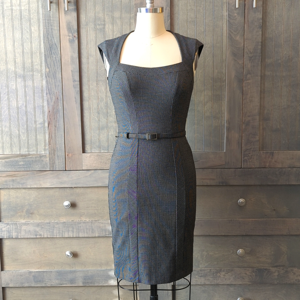 White House Black Market Poka Dot Sheath Dress